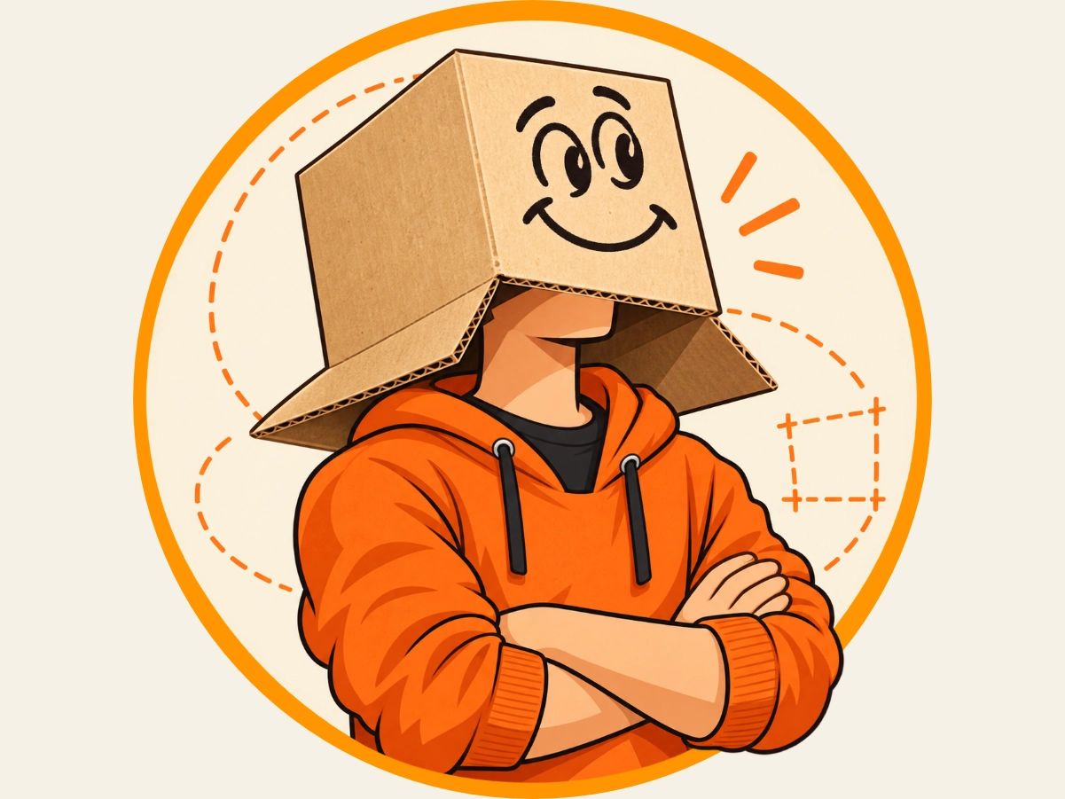 Independent maker designing a printable cardboard pattern