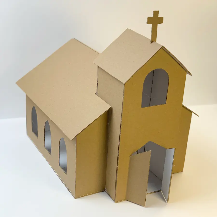 Church cardboard pattern