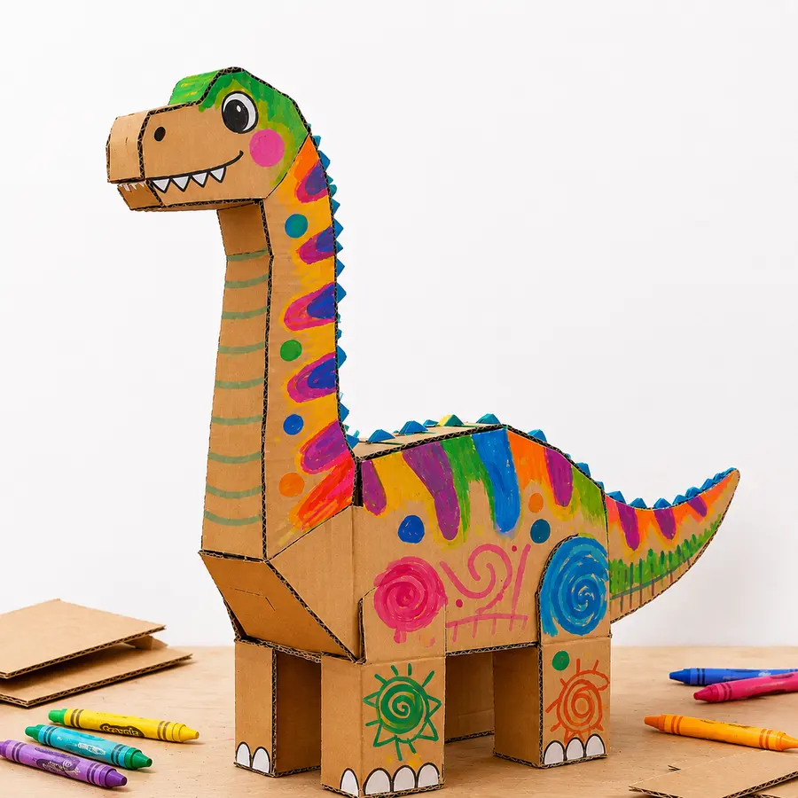 Brachiosaurus cardboard pattern