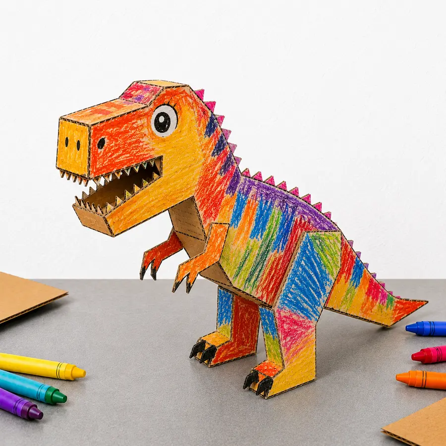 T-Rex cardboard pattern