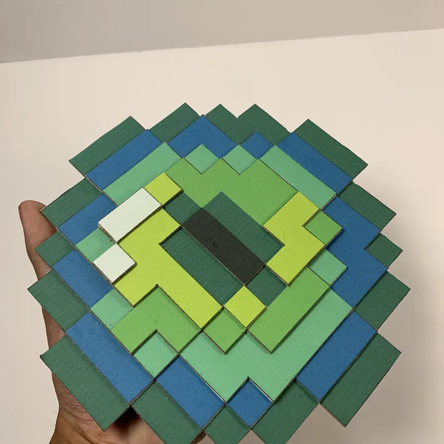 Eye of Ender cardboard pattern