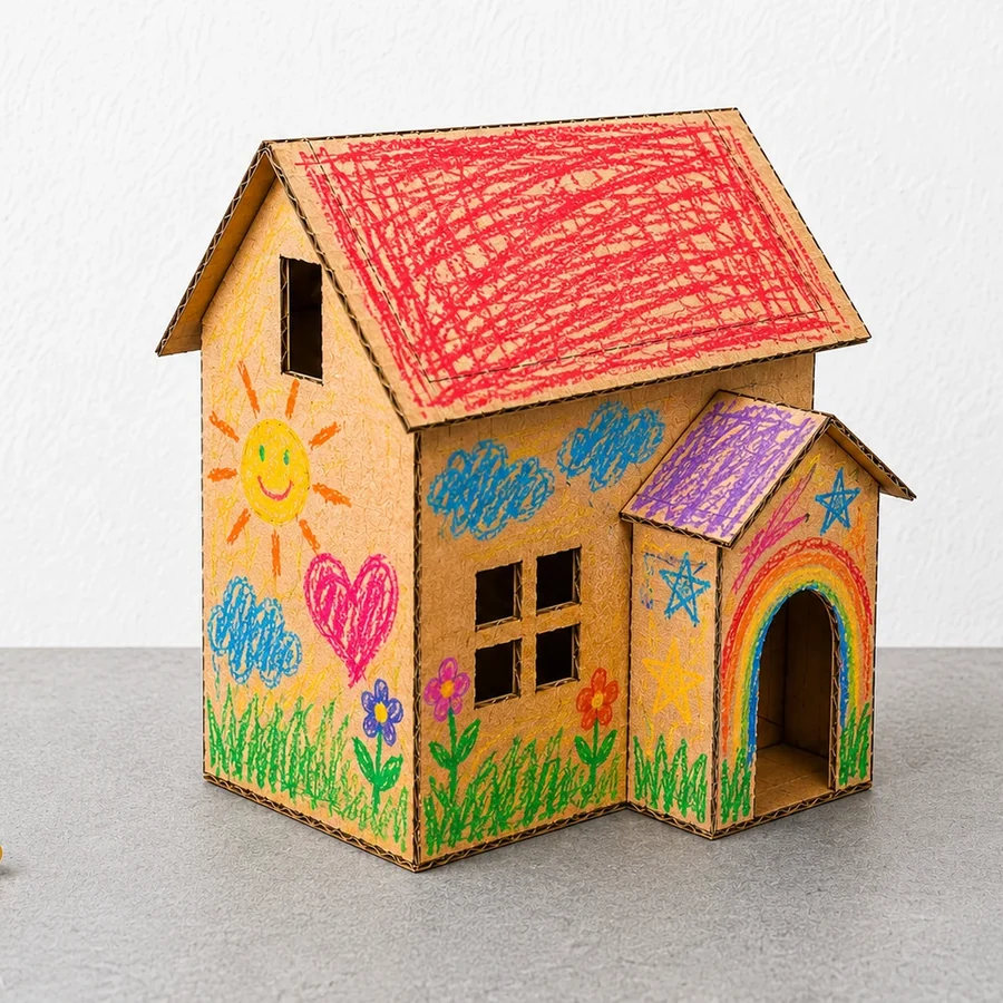 House cardboard pattern