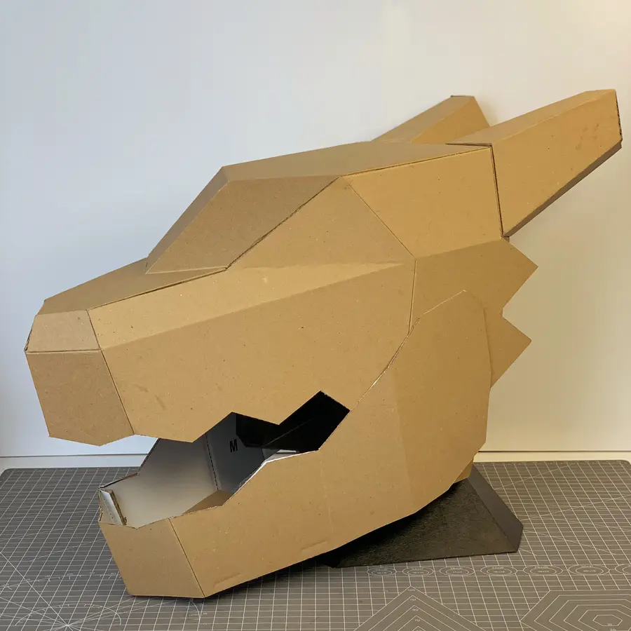 Mecha Dragon cardboard pattern