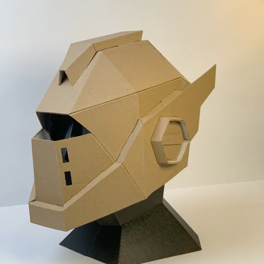 Mecha Helmet cardboard pattern