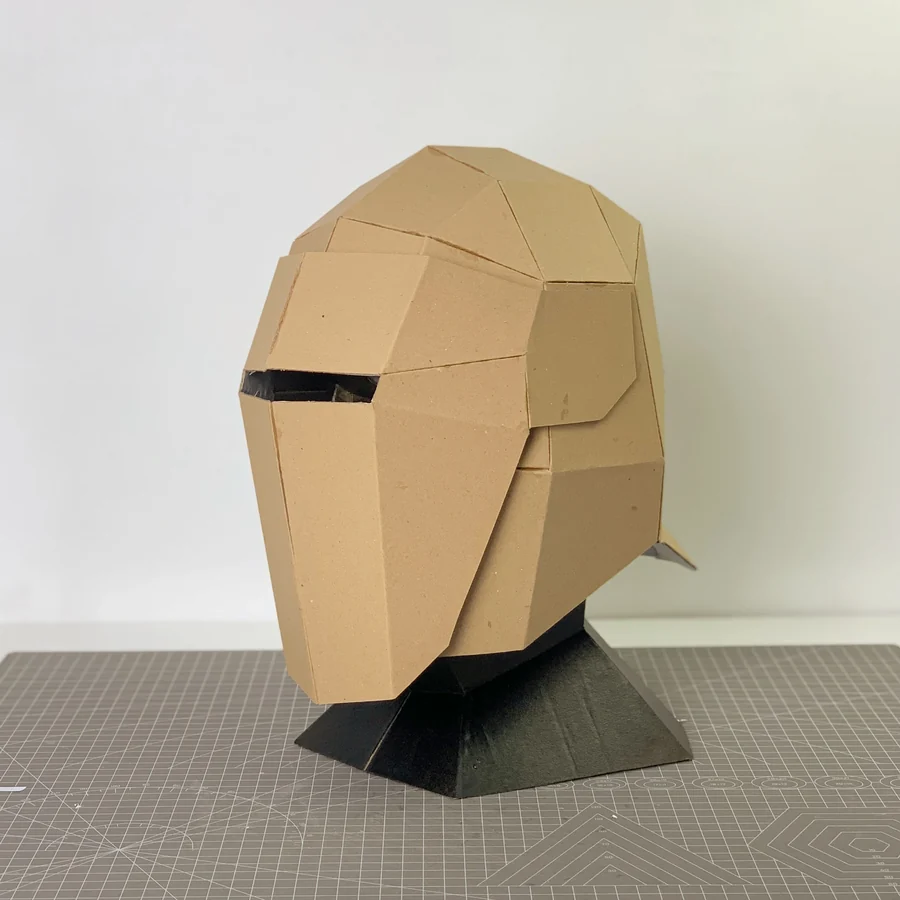 Medieval Close Helmet cardboard pattern