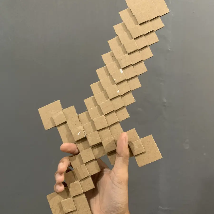 Minecraft Sword cardboard pattern