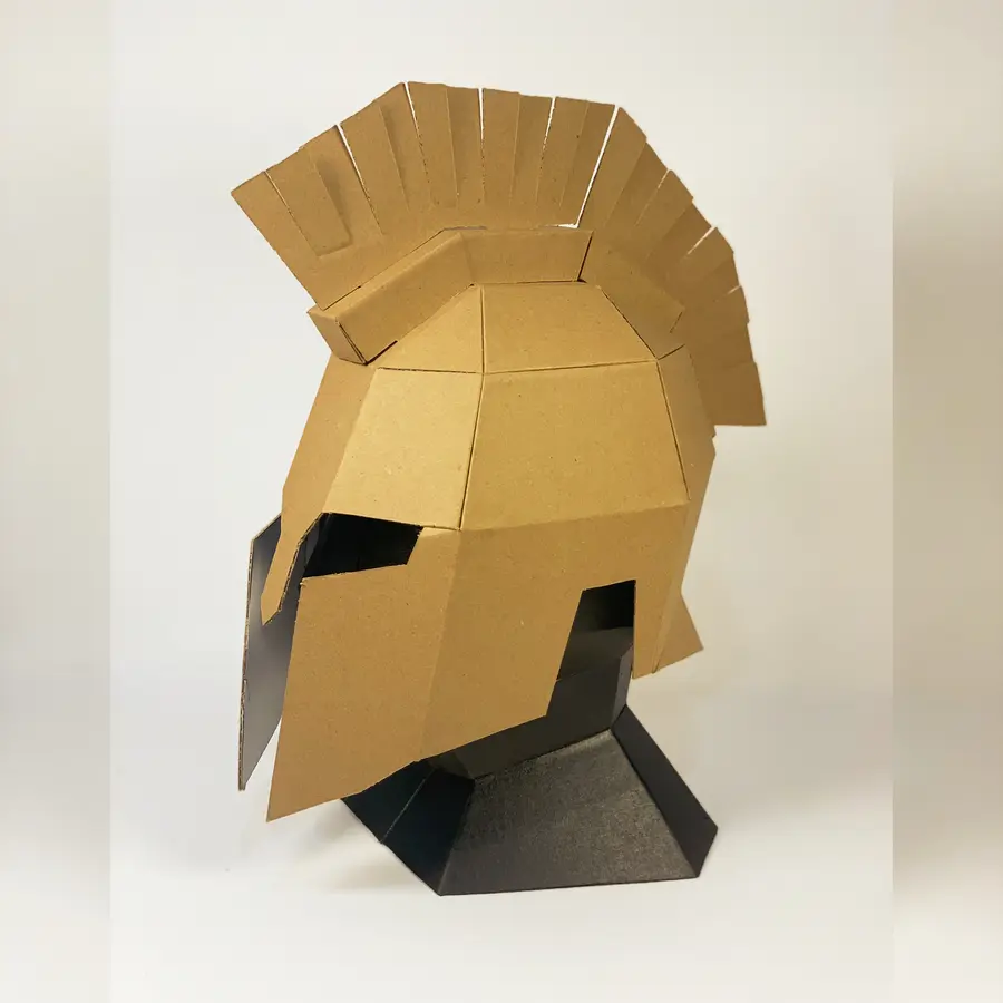 Spartan Helmet cardboard pattern